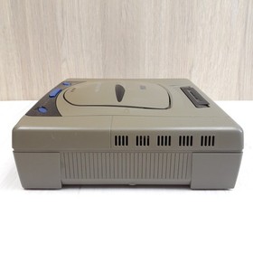 Sega Saturn Japanese Gray Console with 2 controllers, 5 games & cables tested