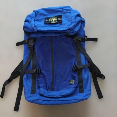 Stone Island x Porter 80th Anniv Backpack Blue Collab Collapsible Bag