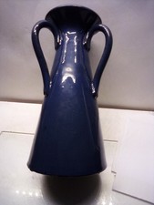 Aller Vale Pottery Torquay 3 handles blue  vase  19 cm