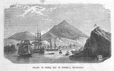 Escenas en Centroamérica - Nicaragua - (3 viñetas) - Impresión antigua de 1855