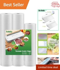 3 Rolls BPA-Free Vacuum Sealer Bags for Fresh Meal Prep & Food Storage, 28cm ...