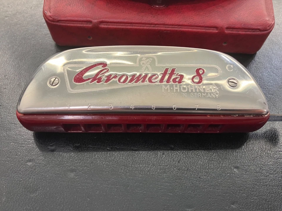 Hohner Chrometta 8 key C with case Germany GREAT CONDITION - Image 2 of 4