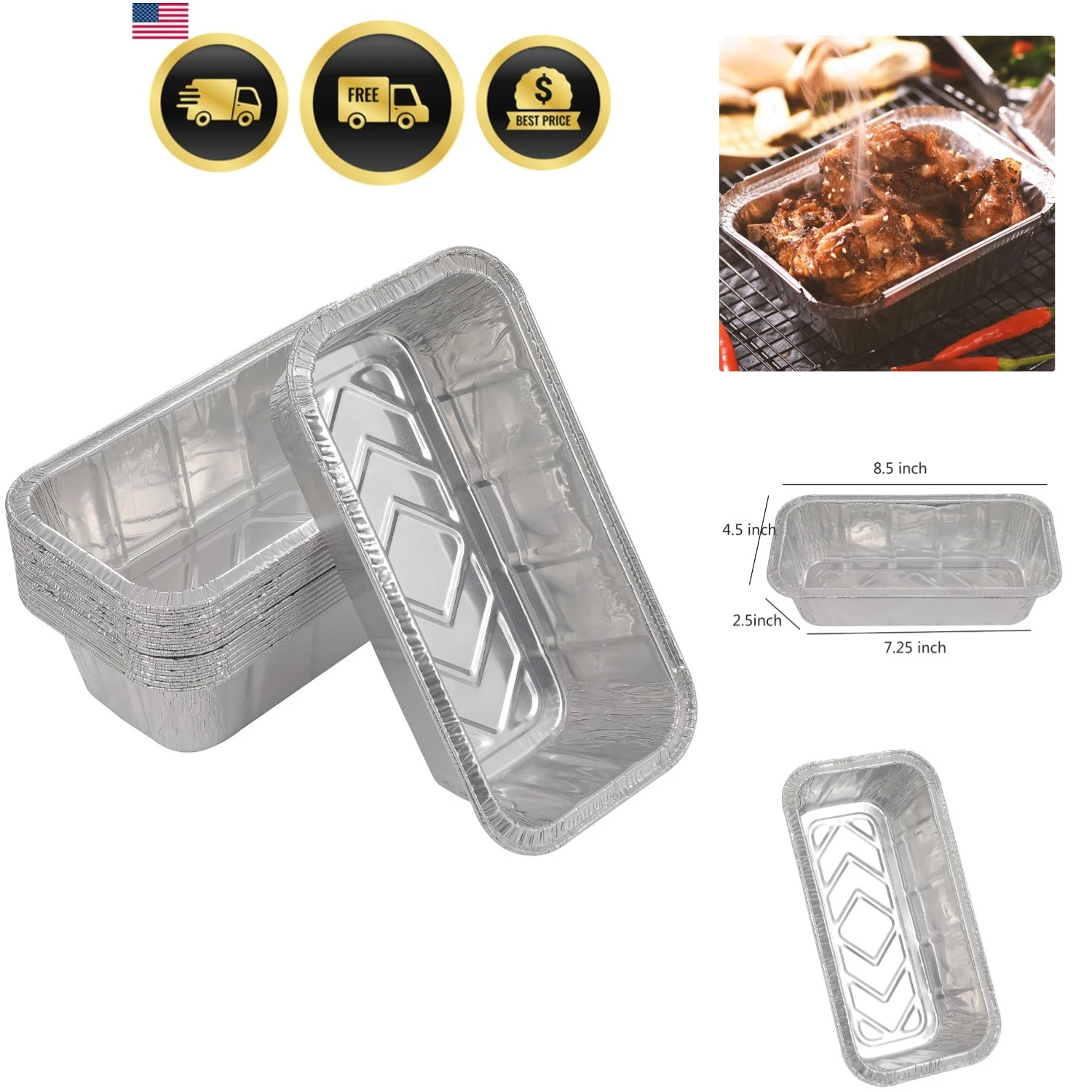 Loaf Pans [25 Pack] 2Lb Heavy Duty Disposable Aluminum Foil Bread Tins Stand...
Opens in a new windo