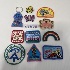 Vintage Lot of 12 Girl Scout Activity Patches Pins 2000-2001 Brownie