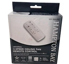 Hampton Bay White Universal 3-speed Ceiling Fan Remote Control with Dimmer
