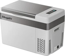 BougeRV 12 Volt Refrigerator With Cover 12V Car Fridge 30 Quart Portable Freezer