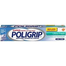 (6 Pack) POLIGRIP Denture Adhesive Cream Ultra Fresh 2.40 oz