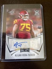 2021 Leaf Draft Alijah Vera-Tucker Rookie Auto New York Jets Pick