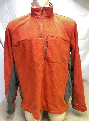 Rossignol Half Zip Fleece Pullover Long Sleeve Shirt Size XL Orange