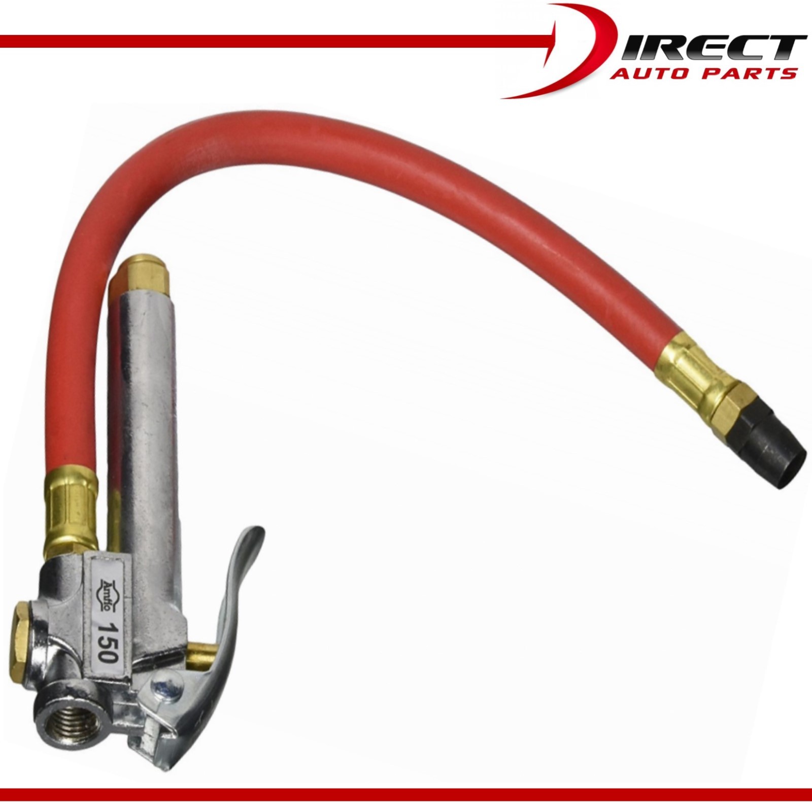 HD Amflo Tire Inflator W/ 1090 PSI 12IN. Hose Air Line Inflator Gauge