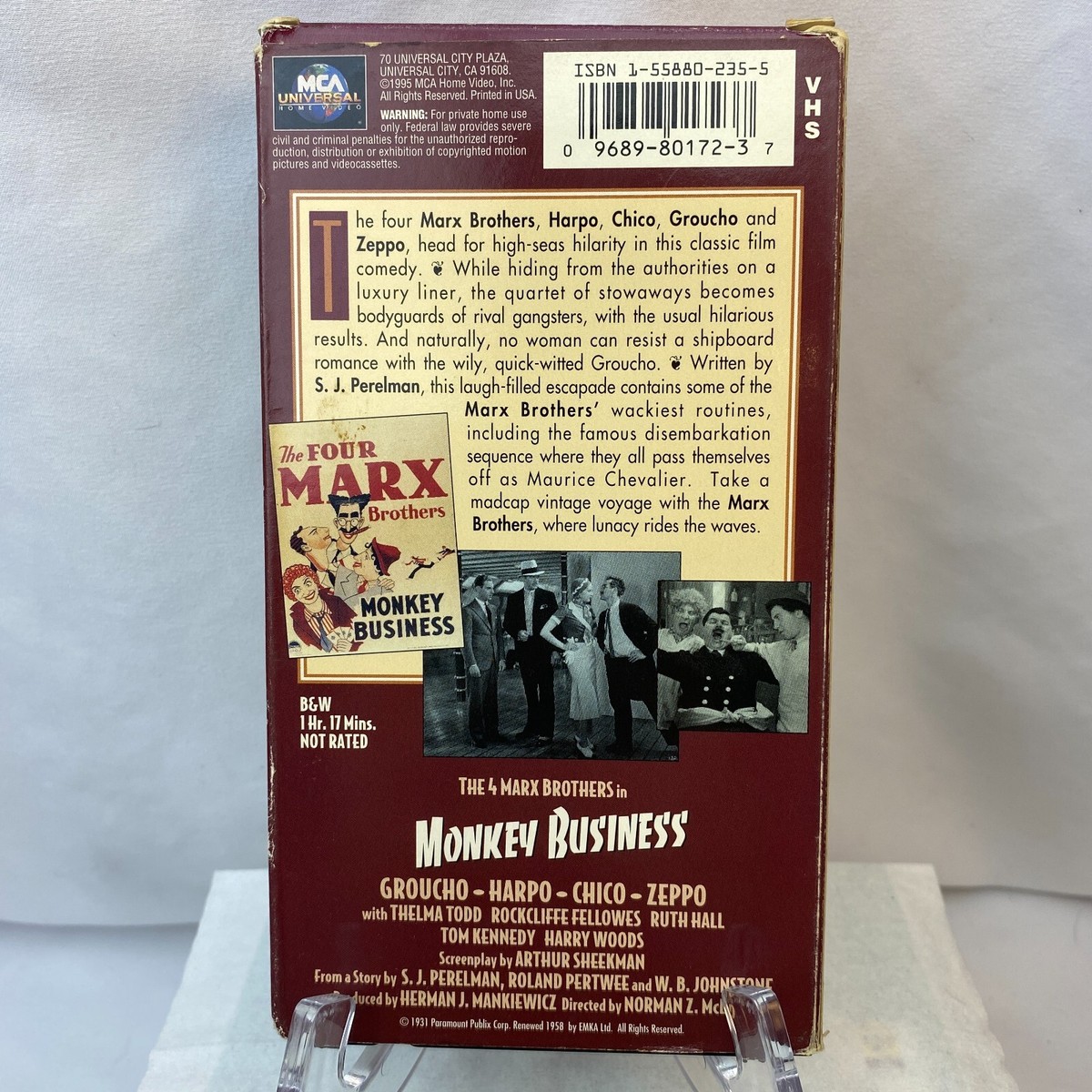 Monkey Business VHS - Starring Marx Brothers 96898017237| eBay