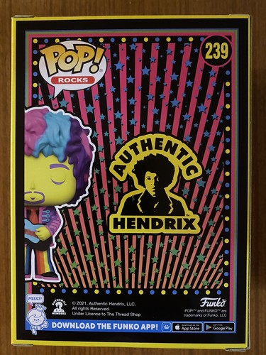Jimi Hendrix Black Light #239 Funko pop! vinyl Festival of fun 2021 RARE - Bild 2 von 6