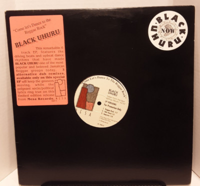 BLACK UHURU NOW COME LET'S DANCE DUB REMiXES PROMO REGGAE 12'' 33 EP ViNYL RECORD