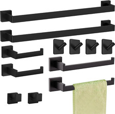 12Sets Bath Tower Bar-24Inch Black