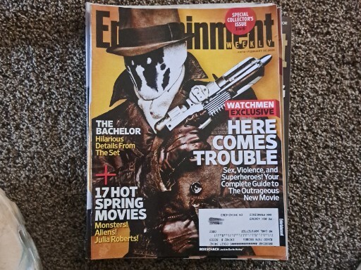 Lot of 2 ENTERTAINMENT WEEKLY Magazines w/ WATCHMEN (2009 1 & 4)