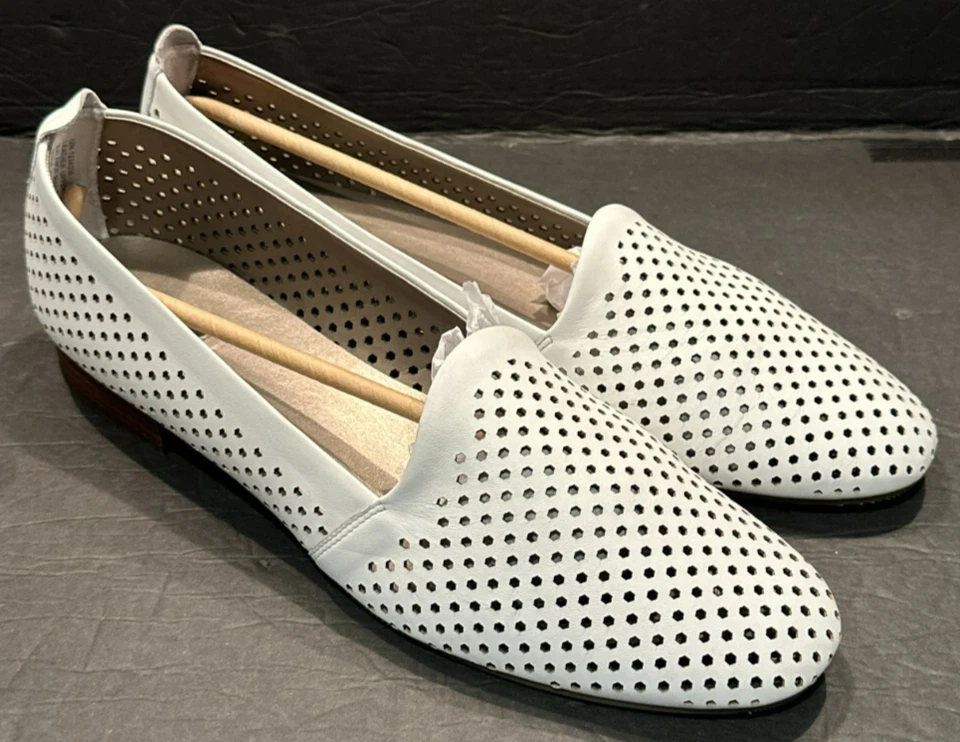 Mocasines sin cordones Array 'Willowy' de cuero napa blanco para mujer talla 12 N con caja Foto 3 de 4