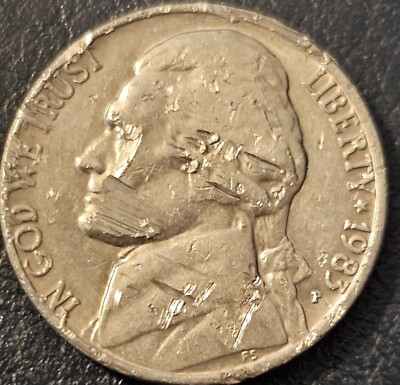 1983 P Rare Error Nickel, Errors On Obverse and Reverse