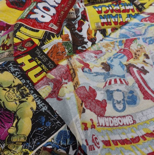 Camelot Marvel Comic Books Wolverine Iron Man Thor Spiderman Fabric 1 yd - Picture 4 of 8