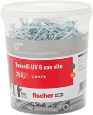 Tasselli Fischer SX 6x30 Mm - Per Muro Pieno E Forato, Conf. Da 100 Pezzi, Nylon - Foto 10