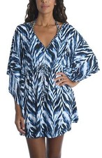  99 La Blanca Women's Standard V Neck Caftan Cover Up Size Medium DEFECT