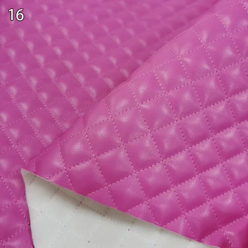 Luxury Quilted PU Leather Car Upholstery Fabric Diamond Argyle Sewing Material - Picture 38 of 43