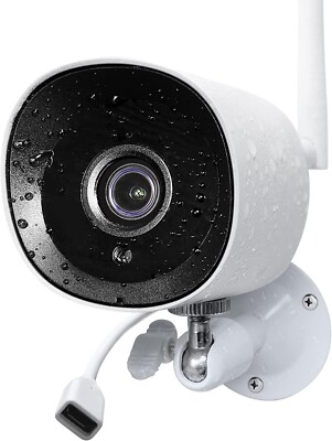 Rraycom 2K WiFi Security Camera for Outdoor, Night Vision Compatible with Alexa