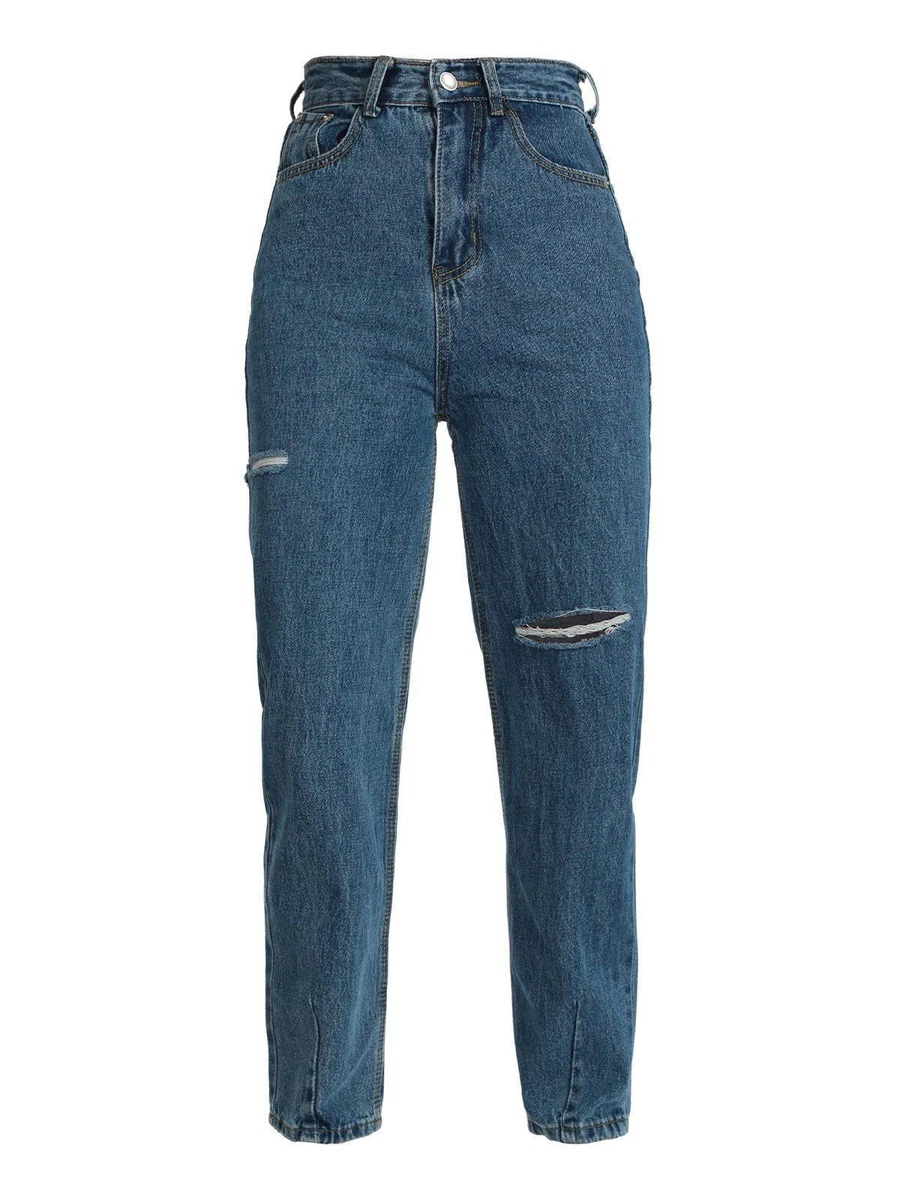 c est monique Jeans baggy con strappi eBay