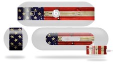 Skin for Beats Pill Plus Painted Faded Cracked USA American Flag Decal Wrap