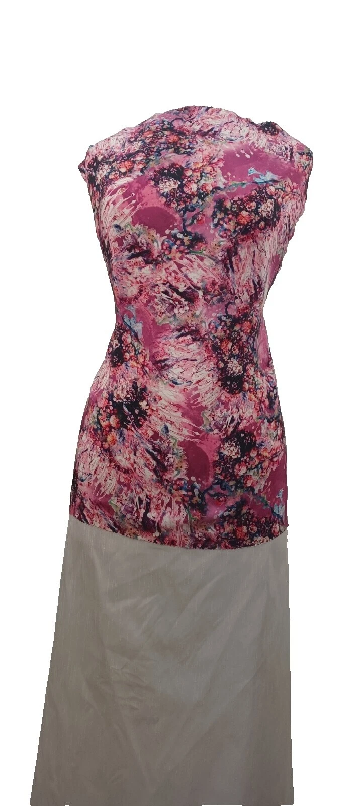 Silk Floral Apparel-Dress Clothing Craft Fabrics