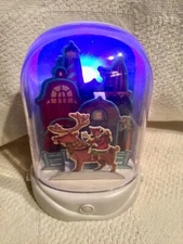 Hallmark Animated Christmas moose Light Up Scene 2012 Series