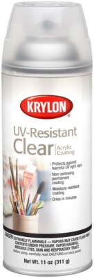 Krylon UV-Resistant Acrylic Coating Aerosol Spray 11oz-Clear