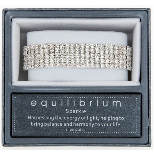 Equilibrium Silver Plated Diamante Bracelet - Picture 3 of 4
