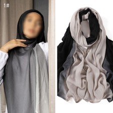 Large Hijabs Gradient color Scarf Viscose Long Shawls Muslim Women Headscarves