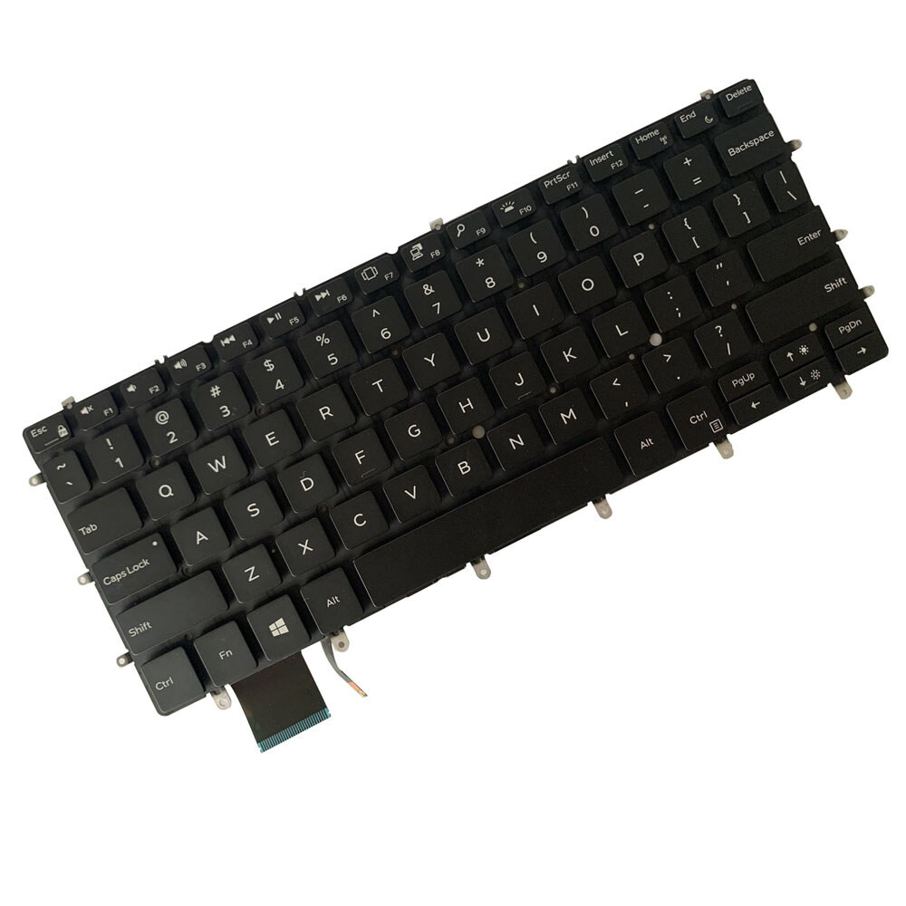 Tastiera Retroilluminata Nera USA Per Dell XPS 13 9380, 9370, 7390 &ndash; Layout QWERTY, Ricambio