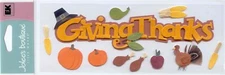 Vintage Jolee's GIVING THANKS Thanksgiving 3-D stickers 67223 Fast FREE ship!