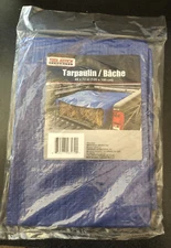 set of 2 Tool Bench Hardware Blue Lightweight Mesh Plastic Cover Tarp  48" x 72"