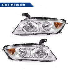 Pair Chrome Headlights HeadLamps Chrome Corner LH+RH For 2008-2012 Honda Accord