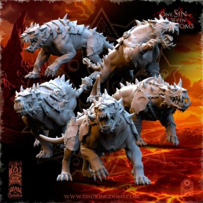 10x Realms of Mayhem Hellhounds Beholder für Chaos Warriors Fantasy Tabletop 