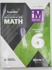 Kendall Hunt Middle School Accelerated Math Gr 6 Course 1 Units 7-9 Student Ed