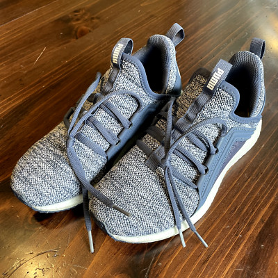 Puma Womens Mega NRGY Knit Blue Soft Foam Trainers   Size 6
