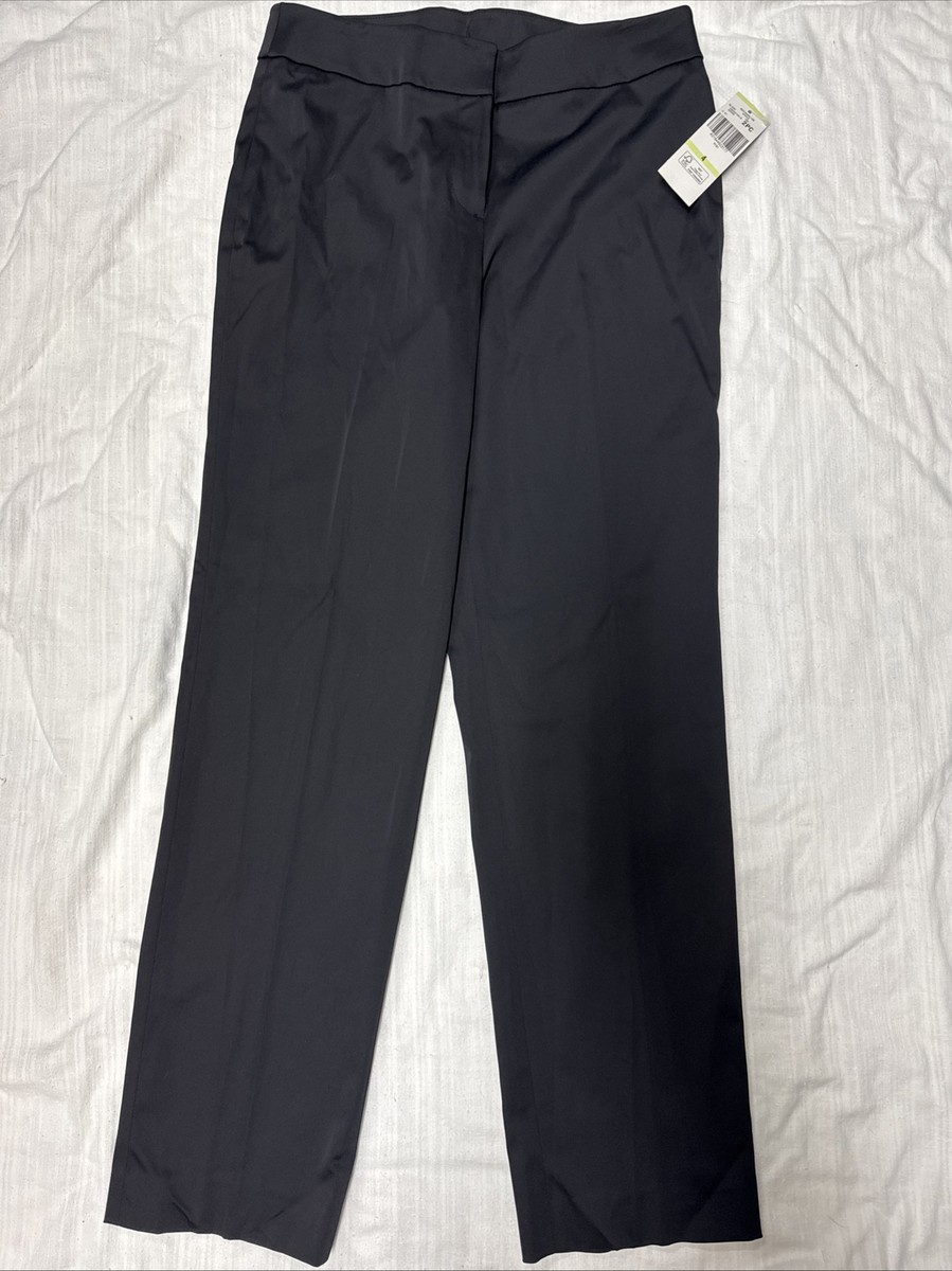 Nine West Womens Lined Suit Dress Pants Straight Leg Black Petite Size 4 Nwt