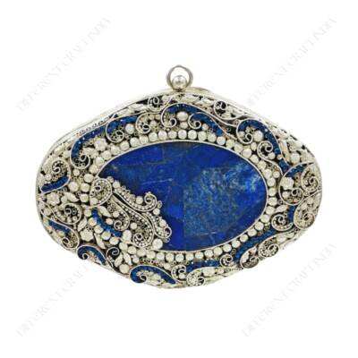 NEW Different Craft India Antique Handcrafted Lapis Lazuli Gemstone Bridal Purse