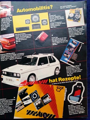 Zastrow Werbung mit VW Golf 1 GTI, originale Werbung aus 1986