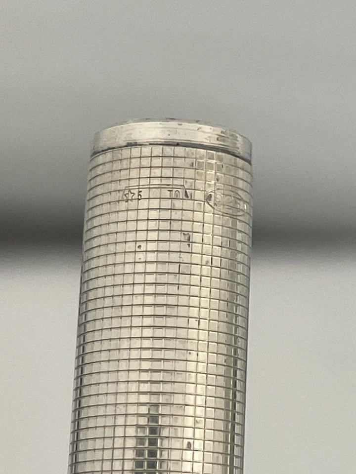 Pluma Estilográfica Italia Aurora Hastil Años 70, Plata de Ley Sólida, 14K B Nuevo en Caja Foto 4 de 4