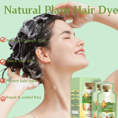 30mlx10 packs Natural Plant Hair Dye New_Botanical Bubble Hair Dye Shampoo Color - Picture 5 of 15
