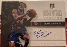 Chris Copeland New York Knicks Basketball Panini autograph rookie card Auto 2013. rookie card picture