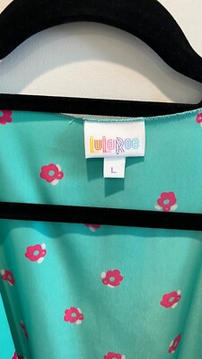 Cardigan LuLaRoe Shirley En Maille - Taille L, Imprimé Floral Et écossais Rose/bleu/vert, Neuf Avec étiquettes