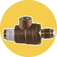 1/8" Male x SAE 1/8" Test Cock Watts 800m4 Pressure Vacuum Breaker LF W Dust Cap