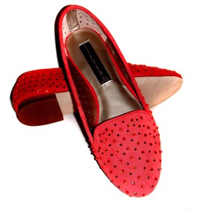 coral flat shoes