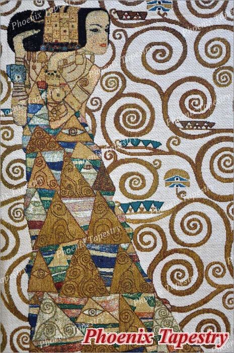 Gustav Klimt Tree of Life Full Version Tapestry Wall Hanging Jacquard Gobelin - Image 4 of 4